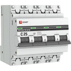 Автоматический выключатель EKF PROxima ВА 47-63 - фото 13242687