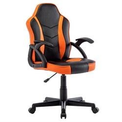 Кресло компьютерное BRABIX "Shark GM-203", экокожа, черное/оранжевое, 532513 - фото 13247498