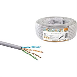 Кабель витая пара TDM народный U/UTP Cat 5e 4х2х24AWG CCA (25м) PVC, серый - фото 13254913