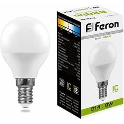 Светодиодная лампа FERON LB-550 9W 230V E14 4000K - фото 13256646