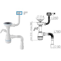 Сифон для кухни AV Engineering AVE129740 - фото 13256733