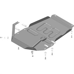 Стальная защита КПП, РК Mercedes-Benz ML350 W-166 2012-2015 ООО Трио Сервис MOTODOR - фото 13257122