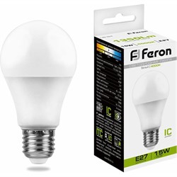 Светодиодная лампа FERON LB-94 Шар E27 15W 4000K - фото 13260874