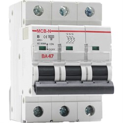 Автоматический выключатель Akel ВА47-MCB-N-3P-B10-AC - фото 13261198