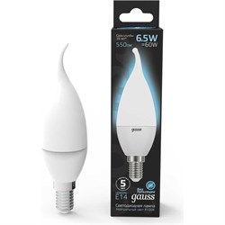 Лампа GAUSS LED Candle tailed E14 6.5W 4100K - фото 13261399