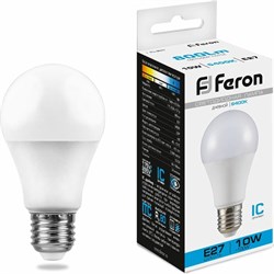 Светодиодная лампа FERON LB-92 Шар E27 10W 6400K - фото 13289823