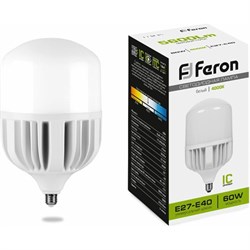 Светодиодная лампа FERON 60W 230V E40 4000K, LB-65 - фото 13291009