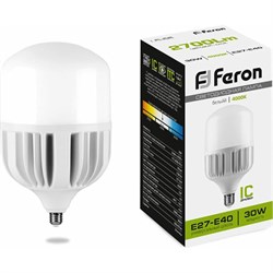 Светодиодная лампа FERON 30W 230V E27 4000K, LB-65 - фото 13317788