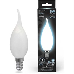 Лампа GAUSS LED Filament Свеча на ветру OPAL - фото 13324067