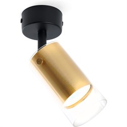Настенно-потолочный светильник FERON ml1891 под лампу gu10, золото, черный - фото 13331731