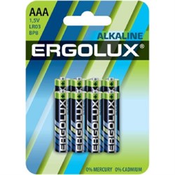 Батарейка Ergolux alkaline BL8 LR03 - фото 13338188