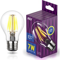 Светодиодная лампа REV PREMIUM FILAMENT LED A60 E27 7Вт, 695Лм, 2700K - фото 13340449