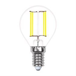 Светодиодная лампа Uniel LED-G45-5W/WW/E14/CL/MB GLM10TR - фото 13341229