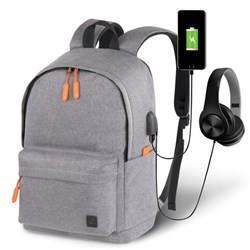 Рюкзак BRAUBERG URBAN универсальный, с отделением для ноутбука, USB-порт, "Energy", серый, 44х31х14 см, 270806 - фото 13359769