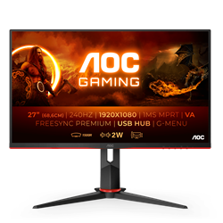 Монитор LCD 27'' [16:9] 1920х1080(FHD) VA, Curved, nonGLARE, 240 Hz, 300 cd/m2, H178°/V178°, 3000:1, 80M:1, 16.7M, 1ms, 2xHDMI, DP, USB-Hub, Height adj, Tilt, Swivel, Speakers, 3Y, Black+Cherry - фото 13362255