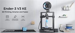 3D принтер Creality Ender-3 V3 KE, размер печати 220x220x240mm, FDM, PLA/ABS/TPU(95A)/PETG/ASA, max 500 мм/с., датчик CR Touch (автоматическое выравнивание стола), Enternet, USB, WiFi, Creality cloud APP (набор для сборки) - фото 13364775