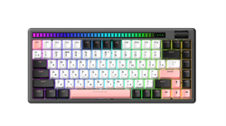 Клавиатура механическая беспроводная Dareu A84 Pro White-Black (белый, черный), 84 клавиши, switch BlueSky V3 (linear), подсветка RGB, подключение проводное+Bluetooth+2.4GHz, аккумулятор 2000mAh - фото 13365049