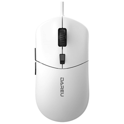 Мышь проводная Dareu LM121 White (белый), DPI 800/1600/2400/6400, тихий щелчок, подсветка RGB, размер 116x35x60мм, 1,8м - фото 13365326