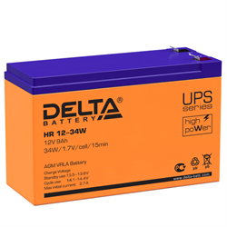 Аккумуляторная батарея DELTA BATTERY HR 12-34 W (12 В / 9 Ач) - фото 13366084