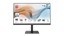 Монитор LCD 27'' [16:9] 1920х1080(FHD) IPS, nonGLARE, 75 Hz, 250 cd/m2, H178°/V178°, 1000:1, 100K:1, 16.7M, 5ms, VGA, HDMI, Height adj, Pivot, Tilt, Swivel, 1Y, Black - фото 13372116