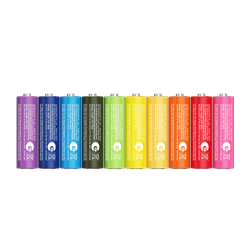 Батарейки щелочные Xiaomi AAA Rainbow Batteries (10 Count) LR03 (BHR5394GL) - фото 13375031