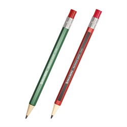 Карандаш механический цанговый 2 мм, BRAUBERG STYLE, HB, встроенная точилка, корпус ассорти, 181960 - фото 13382094