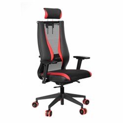Кресло компьютерное МЕТТА &quot;ErgoLife&quot; 10 B2-170D, 2D-подголовник, экокожа/сетка, черное/красное