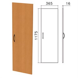 Дверь ЛДСП средняя "Фея", 365х16х1175 мм, цвет орех милан, ДФ12.5 - фото 13519786