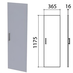 Дверь ЛДСП средняя "Монолит", 365х16х1175 мм, цвет серый, ДМ42.11 - фото 13519850
