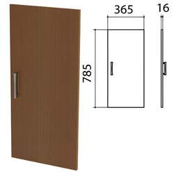 Дверь ЛДСП низкая "Монолит", 365х16х785 мм, цвет орех гварнери, ДМ41.3 - фото 13519852