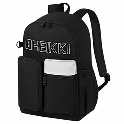 Рюкзак HEIKKI UNIQUE (ХЕЙКИ) универсальный, 6 карманов, черный с белыми вставками, 42х29х16 см, 272585 - фото 13530293
