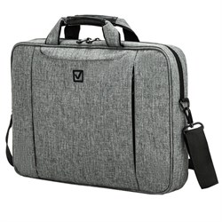 Сумка портфель BRAUBERG OFFICE с отделением для ноутбука 17,3&quot;, светло-серый меланж, 34х44х6 см, 272613
