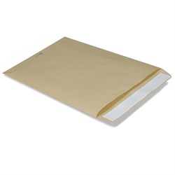 Конверт-пакет В4 плоский (250х353 мм) до 140 листов, крафт-бумага, отрывная полоса, 380090 - фото 13550169