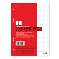 Сменный блок к тетради на кольцах, А5, 80 л., HATBER, "Белый", 80СБ5В1, Т05088 - фото 13550946