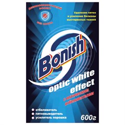 Средство для удаления пятен 600 г, BONISH (Бониш) "Optic white effect", без хлора - фото 13552709