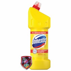 Чистящее средство 1,5 л, DOMESTOS (Доместос) "Лимонная свежесть", с отбеливающим эффектом, 67682978 - фото 13553016