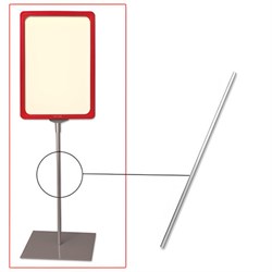 Трубка для сборки напольной стойки под рамку POS, высота 800 мм, диаметр 9 мм, 290267 - фото 13559612