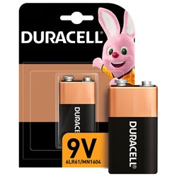 Батарейка DURACELL Basic ОРИГИНАЛ, 6LR61 (КРОНА), алкалиновая, 1 шт., 9 В, блистер - фото 13562637