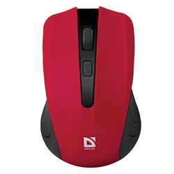 Мышь беспроводная DEFENDER Accura MM-935, 3 кнопки + 1 колесо-кнопка, оптическая, красная, 52937 - фото 13562944