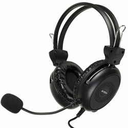 Наушники с микрофоном (гарнитура) A4TECH HU-30, проводные, 2 м, USB, черные, 1379903 - фото 13563132