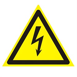 Знак предупреждающий "Опасность поражения электрическим током", 200х200х200 мм, 610007/W08 - фото 13563347