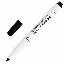 Маркер для ткани ЧЕРНЫЙ CENTROPEN &quot;Textile Marker&quot;, круглый наконечник, 1,8 мм, 2739, 5 2739 9212