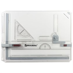 Доска чертежная А3, 505х370 мм, с рейсшиной, треугольником и чертежным узлом, BRAUBERG, 210536 - фото 13569288