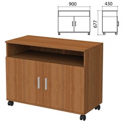 Тумба для оргтехники &quot;Канц&quot;, 900х430х677 мм, 2 двери, цвет орех пирамидальный, ТК28.9