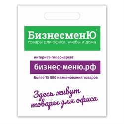 Пакет презентационно-упаковочный БИЗНЕСМЕНЮ, 40х50 см, усиленная ручка, 503226 - фото 13590010