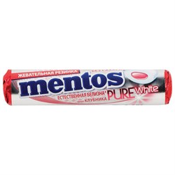 Жевательная резинка MENTOS Pure White &quot;Клубника&quot;, 15,5 г, 87547