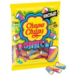 Мармелад жевательный CHUPA CHUPS (Чупа-Чупс) "Кислые роллсы", мини-трубочки, 70 г, пакет - фото 13590500