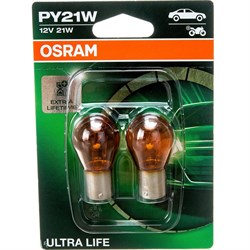 Автолампа OSRAM PY21W BAU15s YELLOW ULTRA LIFE 12V /1/10/50 - фото 13594196