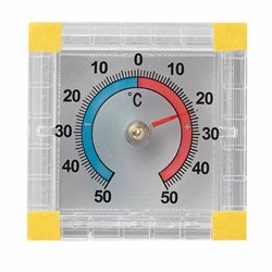 Термометр оконный биметаллический, крепление на липучку, диапазон от -50 до +50 °C, ПТЗ, ТББ - фото 13599580