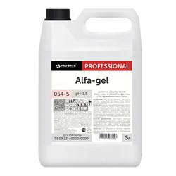 Средство для уборки санитарных помещений 5 л, PRO-BRITE ALFA-GEL, кислотное, концентрат, гель, 054-5 - фото 13601946